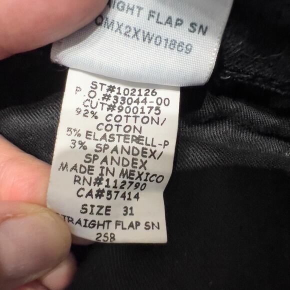 NWOT True Religion Jeans Mens 31 Straight Flap Black Faded Slim Stretch Denim - Picture 10 of 10